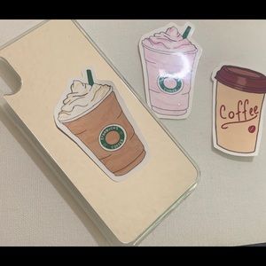 3 coffee  stickers
